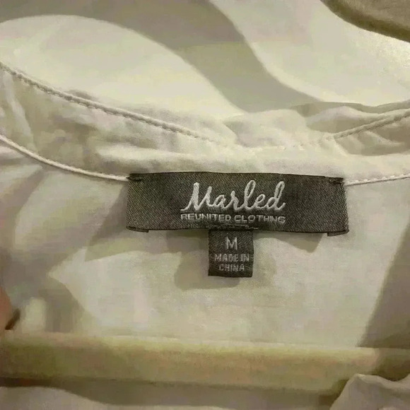 Marled button-down white shirt - Picture 3 of 6